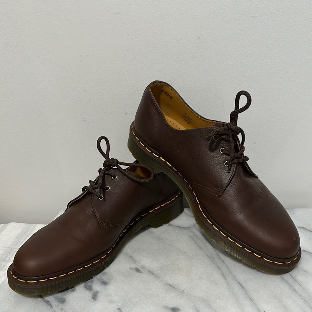 Dr Doc Martens Oxford Classic Brown Leather Men's Shoes Sz 13 NEW no box - Picture 3 of 15